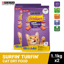 PURINA FRISKIES Surfin' Turfin' | Adult Dry Cat Food - 1.1Kg x2