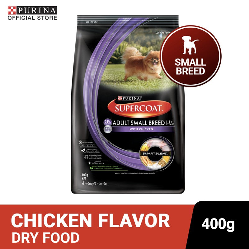Purina Supercoat Adult Small Breed Chickenbased Dry Dog Food 400g