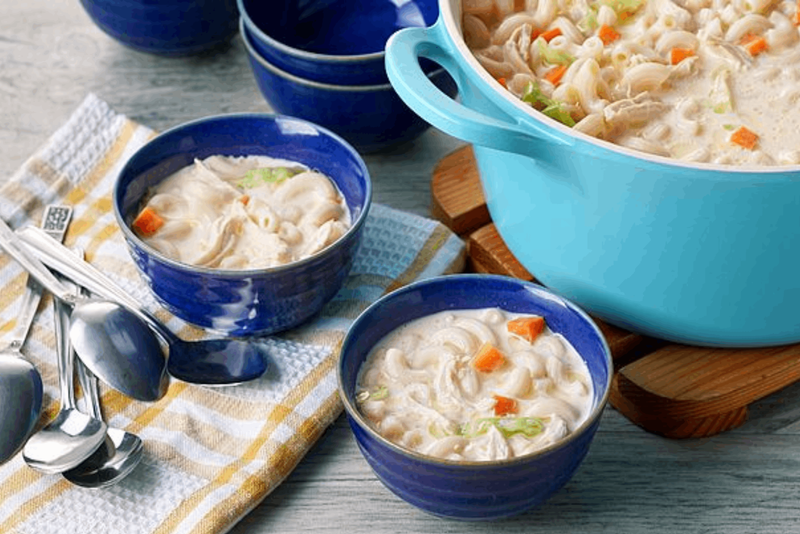 Creamy Chicken Macaroni Soup