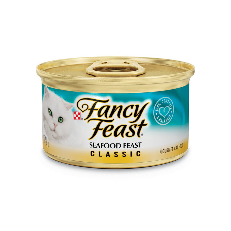 FANCY FEAST Classic Seafood Adult Wet Cat Food - 85g x24