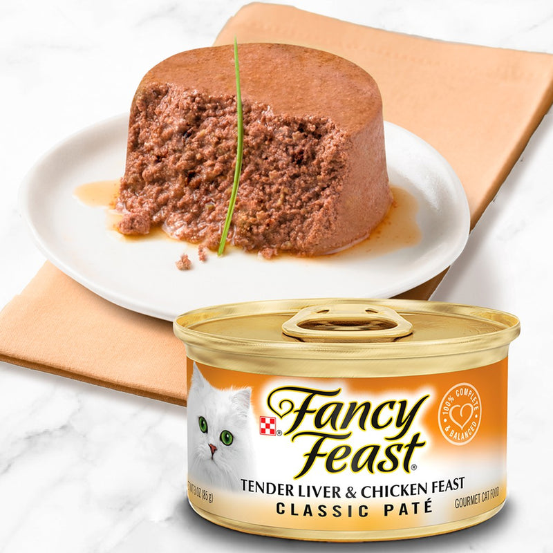 FANCY FEAST Classic Tender Liver & Chicken Adult Wet Cat Food - 85g x24