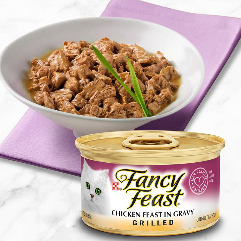 FANCY FEAST Grilled Chicken Feast Adult Wet Cat Food - 85g x24