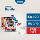 [FREE RAM LAMP] Nescafé 3-in-1 Coffee Twin Pack (Creamy Latte, Creamy White, Original) - Pack of 60