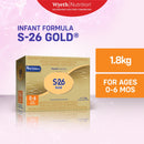 S-26 Gold One Infant Formula for 0 to 6 Months 1.8kg