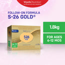 S-26 Gold Two Follow-on Formula for 6 to 12 Months 1.8kg