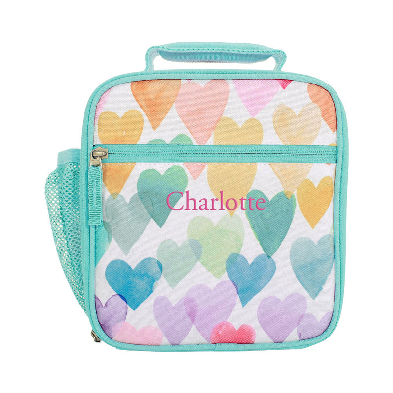 [NOT FOR SALE] Pottery Barn Kids Mackenzie Aqua Rainbow Hearts Lunch Box - NIDO