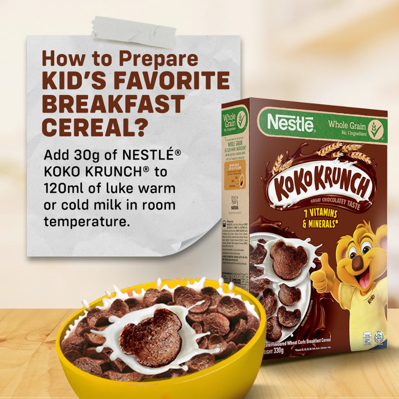 KOKO KRUNCH Breakfast Cereal 450g and NESTLE Fresh Milk 1L