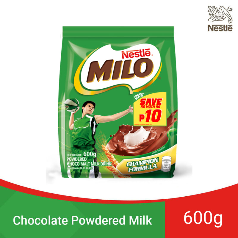 MILO Powdered Choco Malt Milk Drink 600g - Save 10