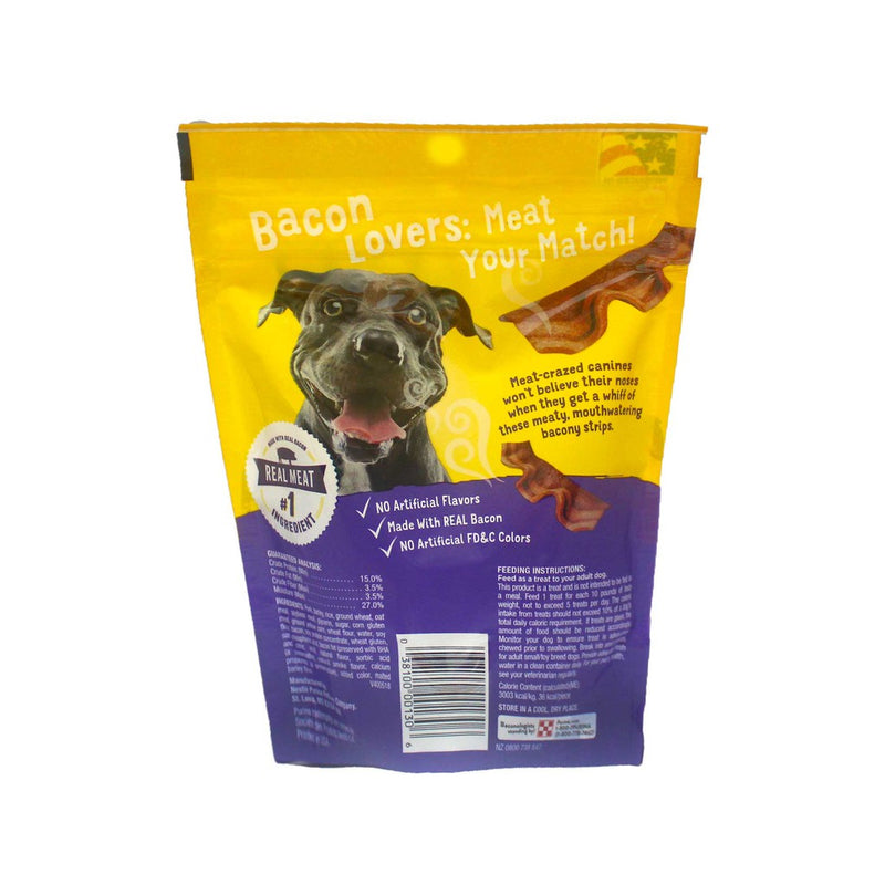 BEGGIN' Strips Dry Dog Treats for Adult Dog (with Bacon) - 85g x3