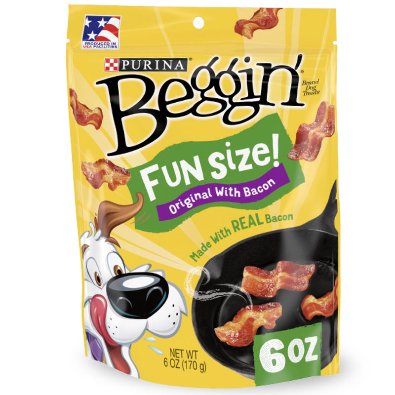 BEGGIN' Littles Dry Dog Treats with Bacon for Adult Dog - 170g x3