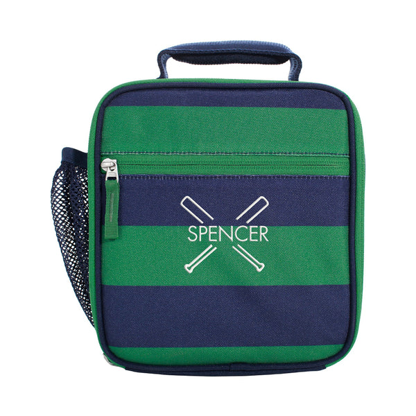 [NOT FOR SALE] Pottery Barn Kids Mackenzie Green Navy Stripe Lunch Boxes - NIDO