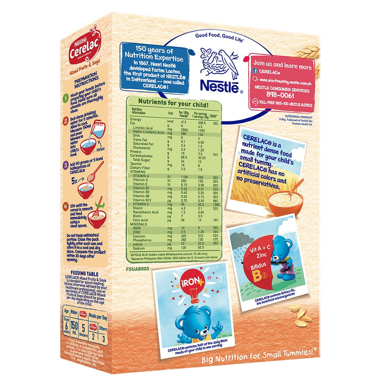 Cerelac Infant Cereal Mixed Fruits & Soya 250g