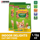 PURINA FRISKIES Indoor Delights Adult Dry Cat Food - 1.1Kg x2
