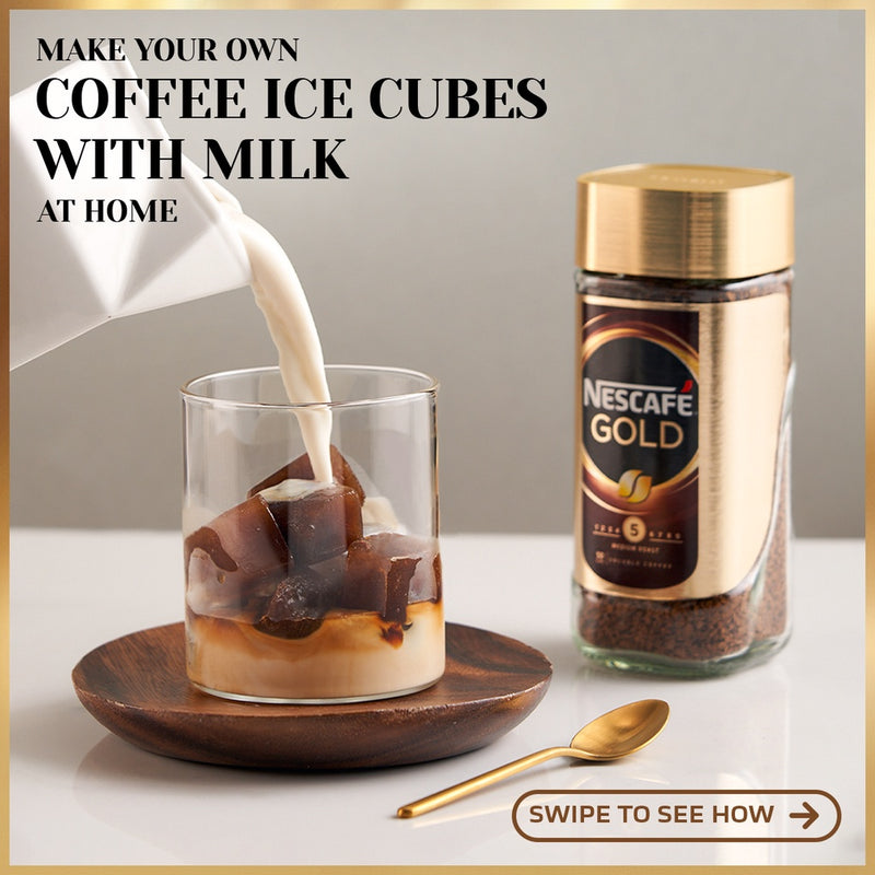 NESCAFÉ Gold Instant Coffee with FREE Nescafé Double Wall Glass Mug (Bundle 1)