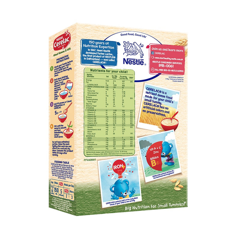 Cerelac Infant Cereal Wheat Banana & Milk 250g