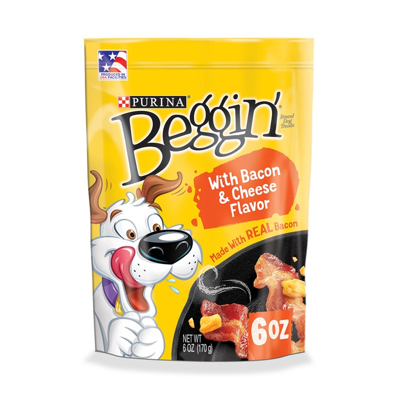 BEGGIN Bacon Strips Bacon Cheese Dog Treats 170g x 3 [BUNDLE]