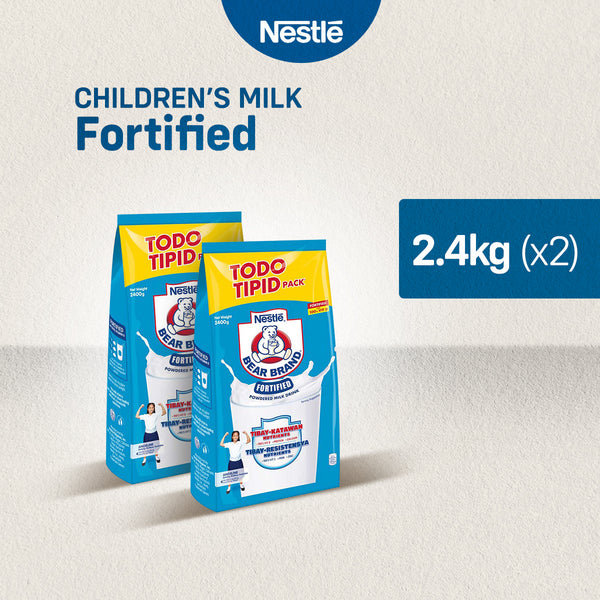 BEAR BRAND Fortified Powdered Milk Drink 2.4kg - Pack of 2