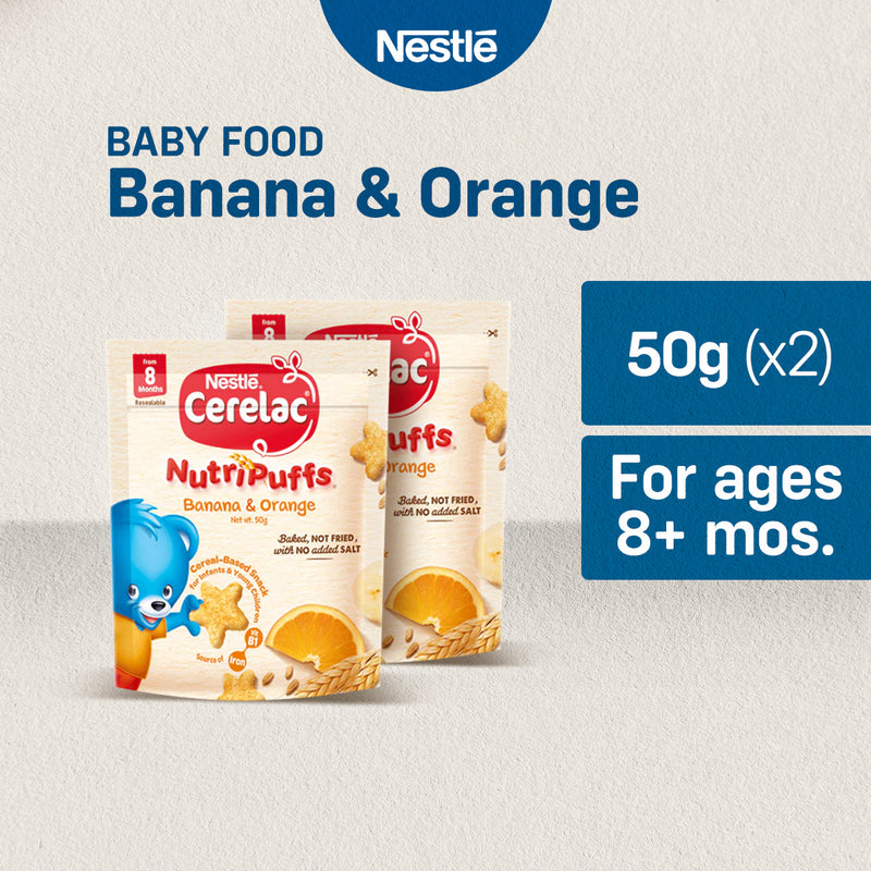 CERELAC Nutripuffs Orange Infant Snack 50g