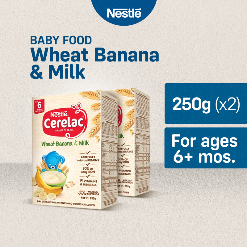CERELAC Wheat Banana & Milk Infant Cereal 250g - Pack of 2