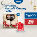 [FREE RAMADAN MUG] Nescafe Creamy Latte 3-in-1 Coffee Twin Pack 51g - Pack of 30