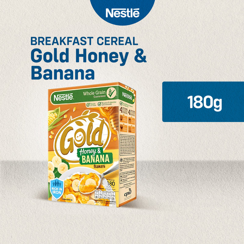 GOLD Honey Flakes Honey and Banana 180g