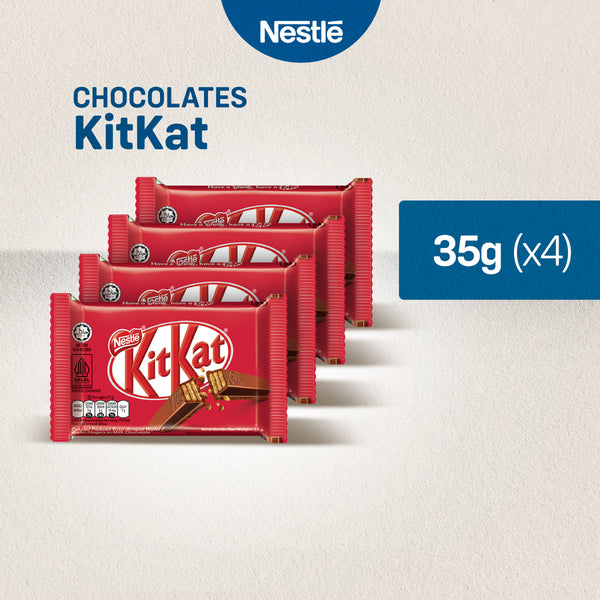 KITKAT Milk Chocolate 4-Finger 35g - Pack of 4