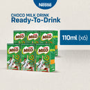 MILO Ready-to-Drink Flavoured Milk 110ml - Pack of 6