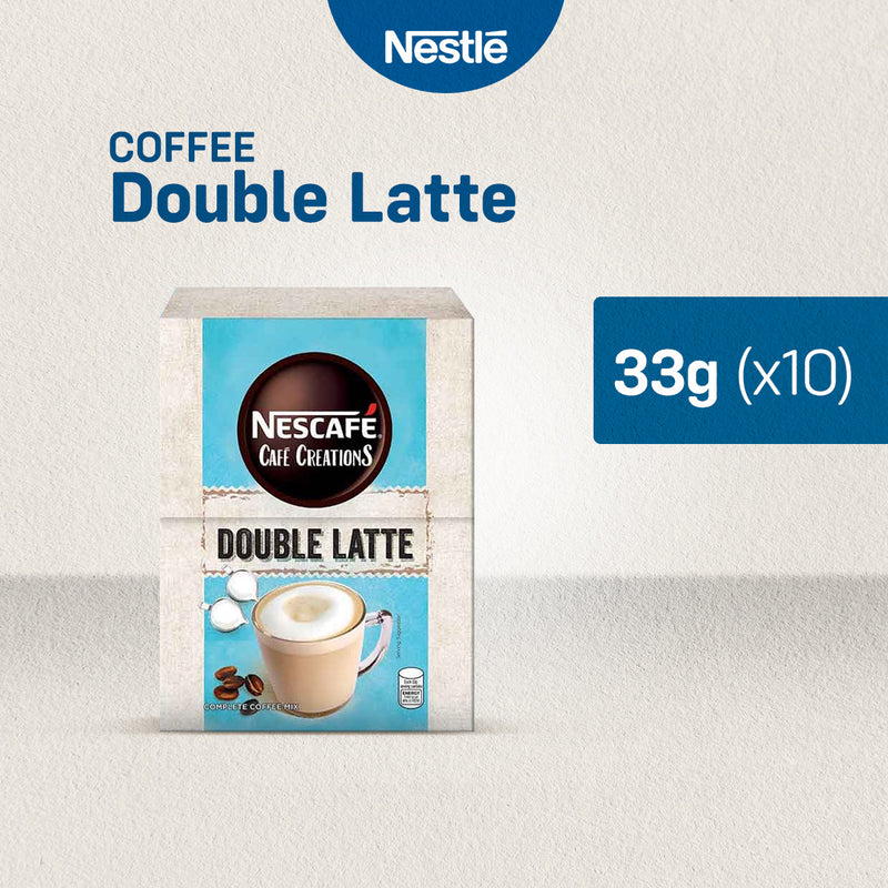 Nescafe Cafe Creations Double Latte Coffee Mix 33g - Pack of 10