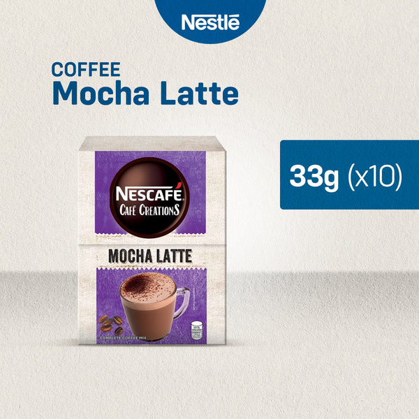 Nescafe Cafe Creations Mocha Latte Coffee Mix 33g - Pack of 10
