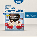NESCAFE Creamy White 3-in-1 Coffee Twin Pack 51g - Pack of 20