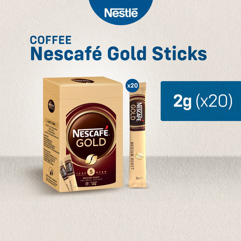 Nescafe Gold Premium Instant Coffee Sticks 2g - Pack of 20