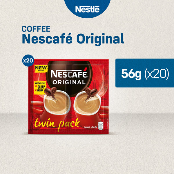 NESCAFE Original 3-in-1 Coffee Twin Pack 56g - Pack of 20
