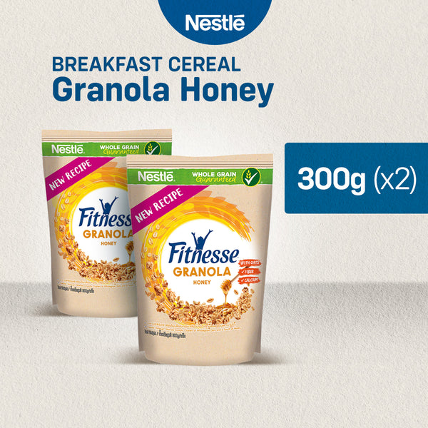 Nestle Fitnesse Granola Honey Breakfast Cereal 300g - Pack of 2