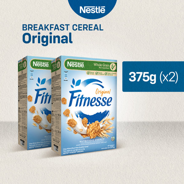 NESTLE Fitnesse Original Breakfast Cereal 375g - Pack of 2