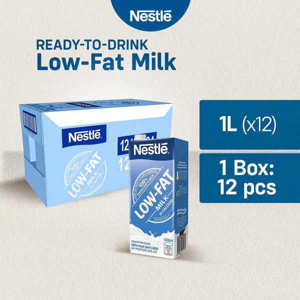 NESTLÉ Low-Fat Milk 1L UHT - Pack of 12