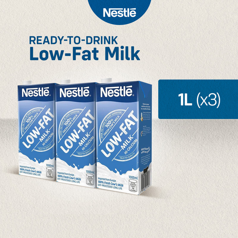 NESTLÉ Low Fat Milk 1L UHT - Pack of 3