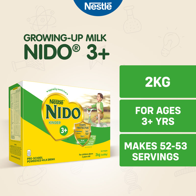 Nido 3+ Powdered Milk Drink for Pre-Schoolers Above 3 Years Old 2kg