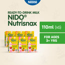NIDO Nutrisnax Strawberry-Carrot and Banana-Carrot Milk Drink 110ml - Pack of 6
