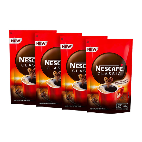 Nescafe Classic Instant Coffee 185g Bundle of 4