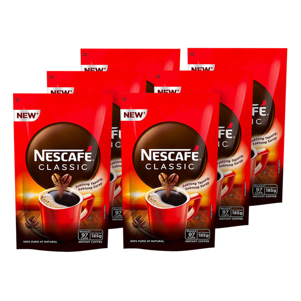 Nescafe Classic Instant Coffee 185g Bundle of 6