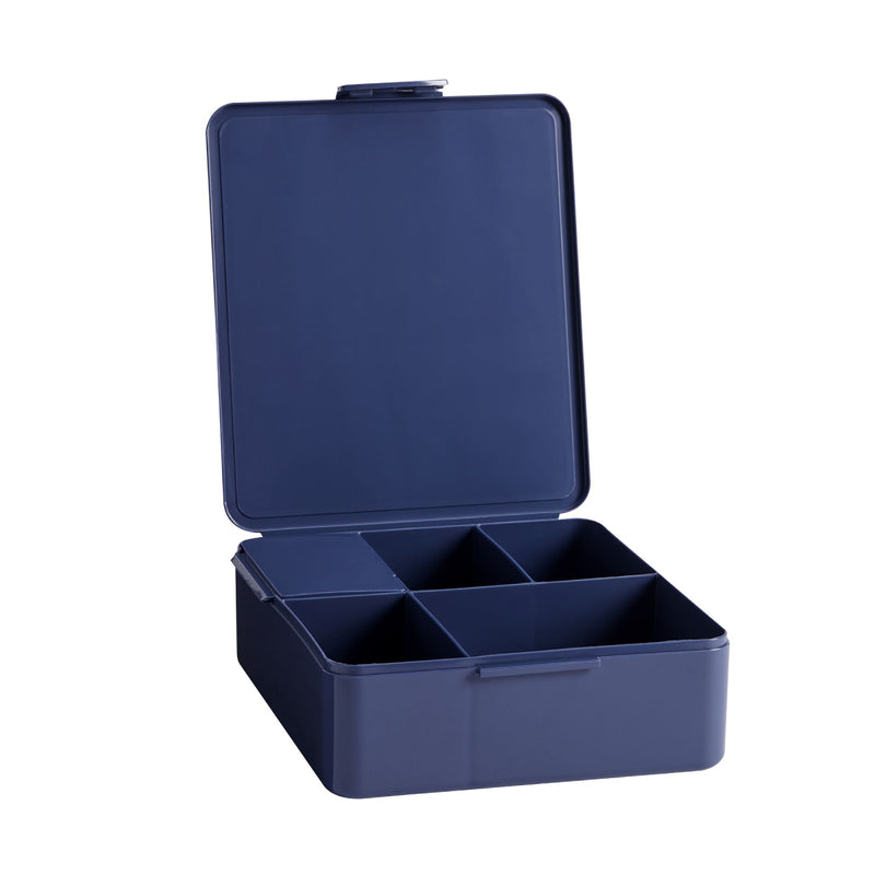 [NOT FOR SALE] Square Navy Bento Box + Utensils with Carrying Set Navy