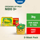 NIDO 3+ Growing-Up Milk Powder for Toddler Children 3+ Years Old 3kg + FREE Rhamy Backpack