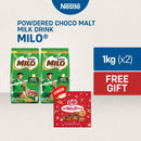 MILO Powdered Choco Malt Milk Drink 1kg - Pack of 2, Get FREE KitKat Miniatures