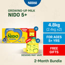 NIDO 5+ Growing-Up Milk Powder for School-Age Children 5+ Years Old 4.8kg + 2 FREE Lunch Bag