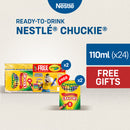 CHUCKIE Chocolate Flavoured Milk Drink 110ml 12pcs + FREE Crayons Pack of 2