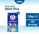 Bear Brand Adult Plus Milk Powder 1.2kg - Pack of 3