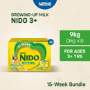 NIDO 3+ Powdered Milk Drink for Children Over 3 Years Old 9kg (3kg x3)
