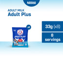BEAR BRAND Adult Plus Milk Powder 33g - Pack of 8