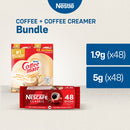 NESCAFE Classic Instant Coffee 1.9g - Pack of 48 and COFFEE MATE Coffee Creamer 5g - Pack of 48