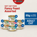 FANCY FEAST Assorted Adult Wet Cat Food - 85gx28